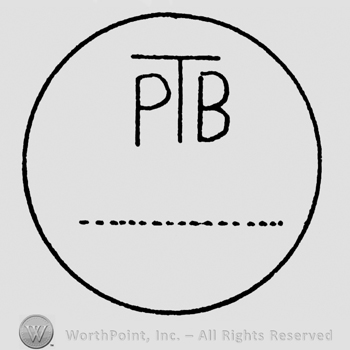 Uppercase PTB inside a circle