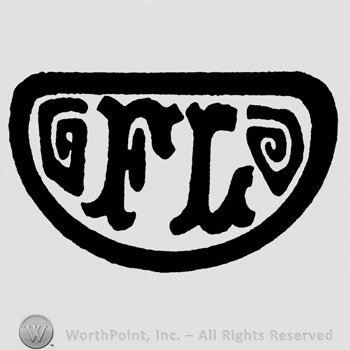 Handwritten uppercase FL inside a semi-circle