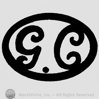Uppercase G.C. Written inside an oval