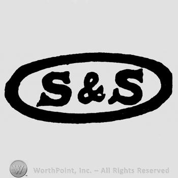 Uppercase S & S written inside an oval
