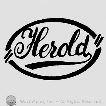 Handwritten lowercase Herold inside an oval