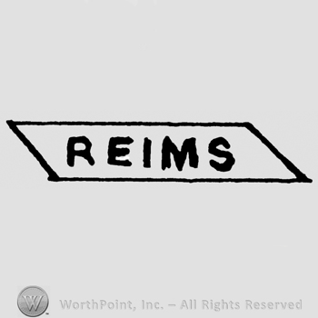 Reims written with uppercase letters inside a rectangle