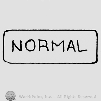 Normal written with uppercase letters inside a rectangle