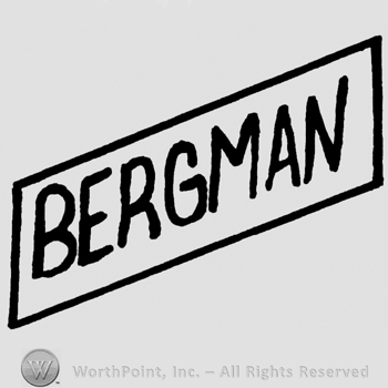 Bergman written with uppercase letters inside a rectangle