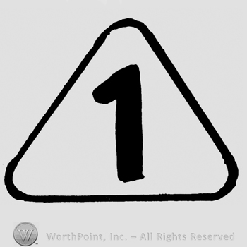 Number 1 inside a triangle