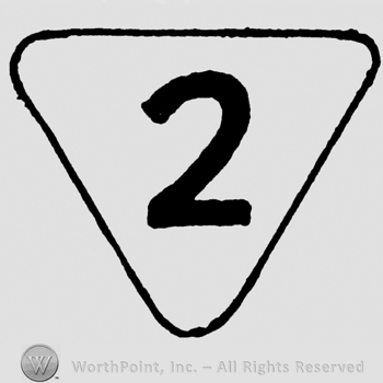 Number 2 inside a triangle