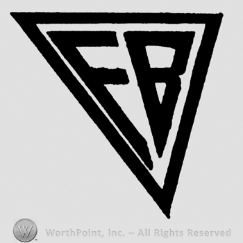 Uppercase FB inside a triangle