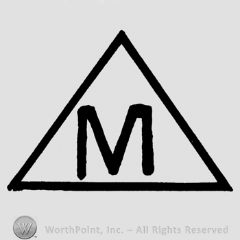 Uppercase M inside a triangle