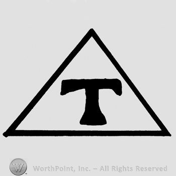 Uppercase T inside a triangle
