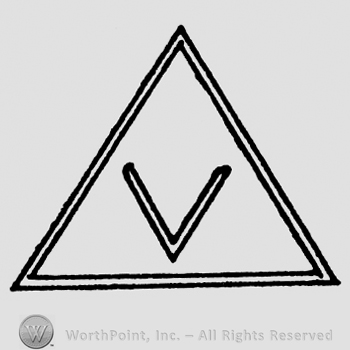Uppercase V inside a triangle