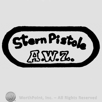 Stern Pistols A.W. Z. Written with uppercase letters inside an oval