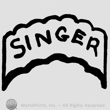 Singer written with uppercase letters on a banner