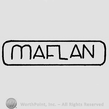 Maflan written with uppercase letters inside a rectangle