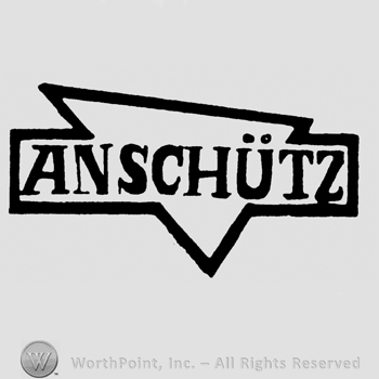 Anschutz written with uppercase letters on a triangle with rectangle