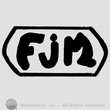 Uppercase F, lowercase J, uppercase M, all inside a rectangular shape