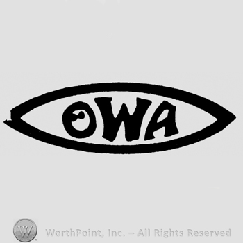 Uppercase OWA written inside an oval