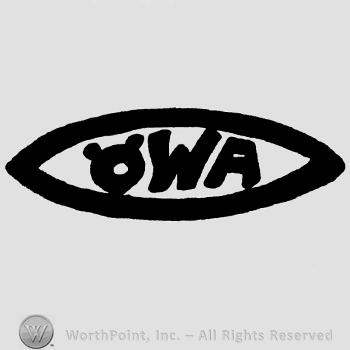 Uppercase OWA written inside an oval