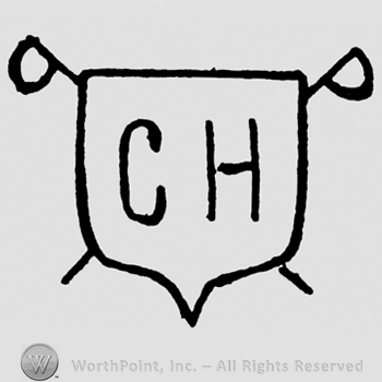 Uppercase CH on a coat of arms