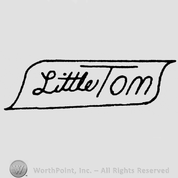 Little Tom handwritten with lowercase letters inside a rectangular shape