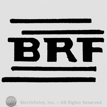 Uppercase BRF with two horizontal lines above, two below