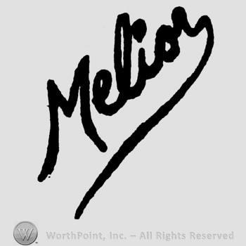 Melior handwritten with lowercase letters, signature-like