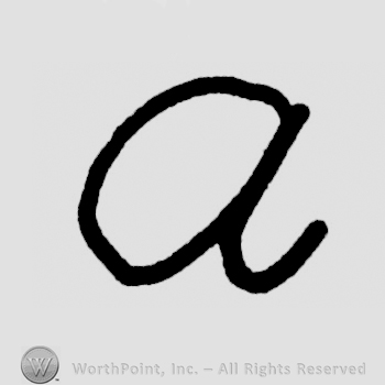Handwritten lowercase A