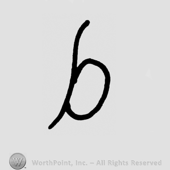 Handwritten lowercase B