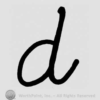 Handwritten lowercase D