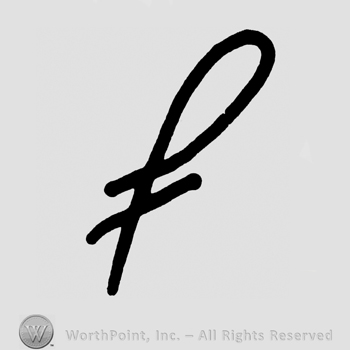 Handwritten lowercase F