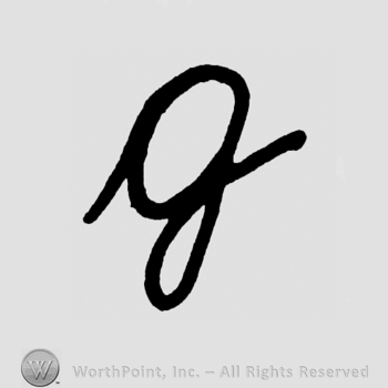 Handwritten lowercase G