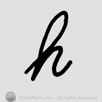 Handwritten lowercase H