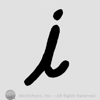 Handwritten lowercase I