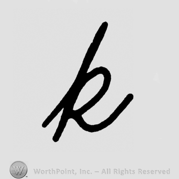 Handwritten lowercase K