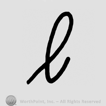 Handwritten lowercase L