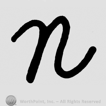 Handwritten lowercase N