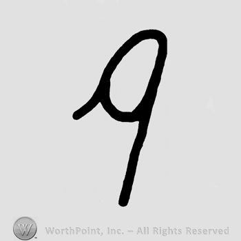 Handwritten lowercase Q
