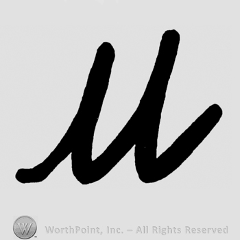 Handwritten lowercase U