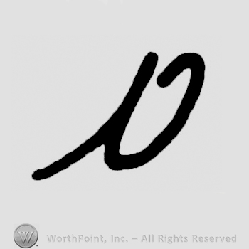Handwritten lowercase V