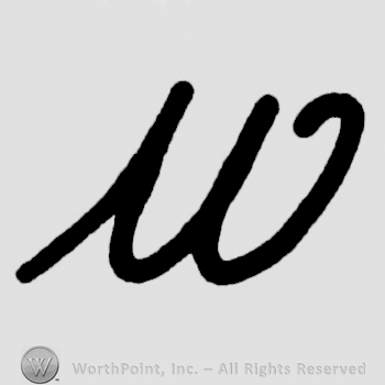 Handwritten lowercase W