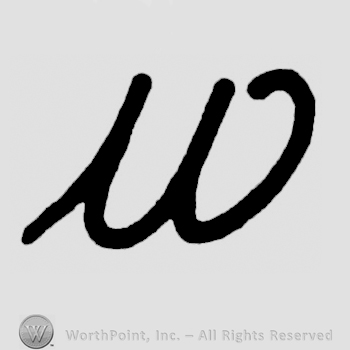 Handwritten lowercase W