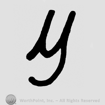 Handwritten lowercase Y