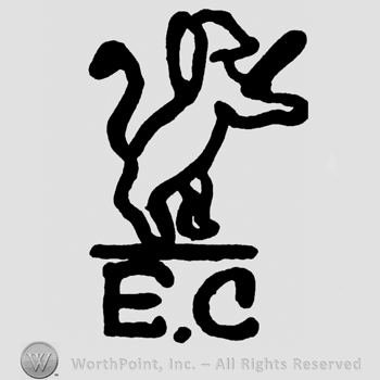 Pranced animal, uppercase E.C.