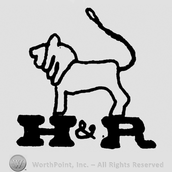 Lion, uppercase H&R written below
