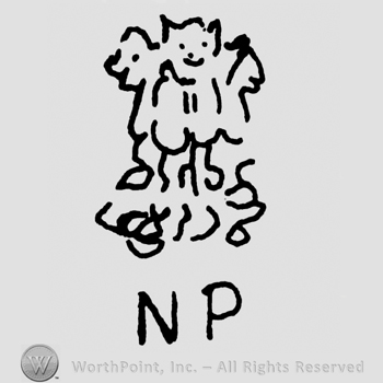 Three animals, uppercase NP written below
