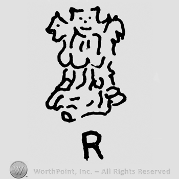 Three animals, uppercase R written below