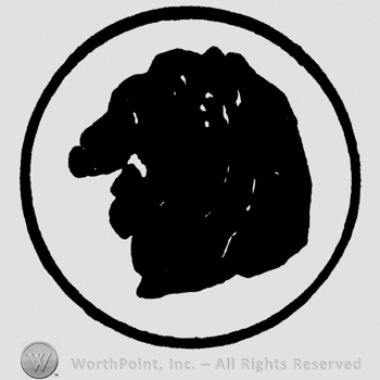 Lion's head in a circle