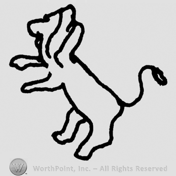 Pranced lion