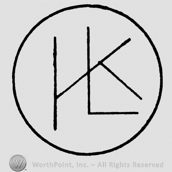 Uppercase KL inside a circle