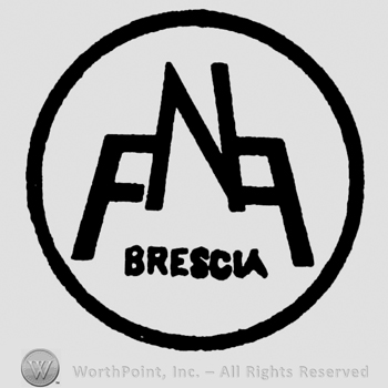 Uppercase FN and mirrored F, Brescia written inside a circle