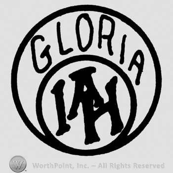 Gloria IAH written with uppercase letters inside two concentric tangential circles